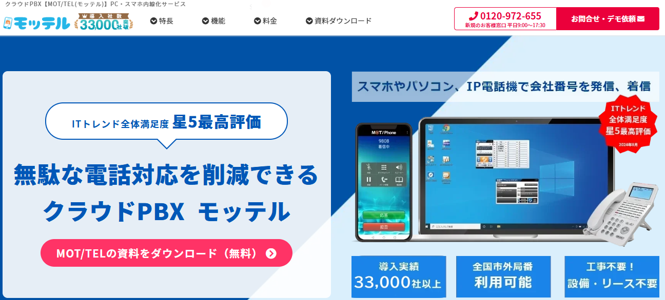 050番号の価格比較①：MOT/TEL