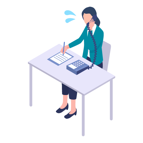 電話取次ぎの負荷