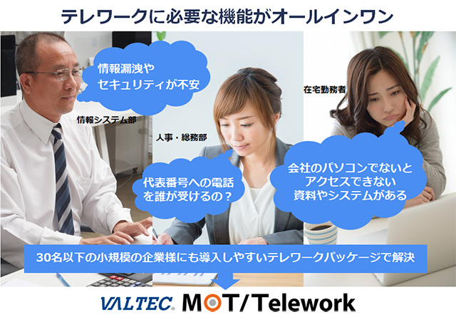 テレワークに必要な機能がオールインワン「MOT/Telework」製品資料