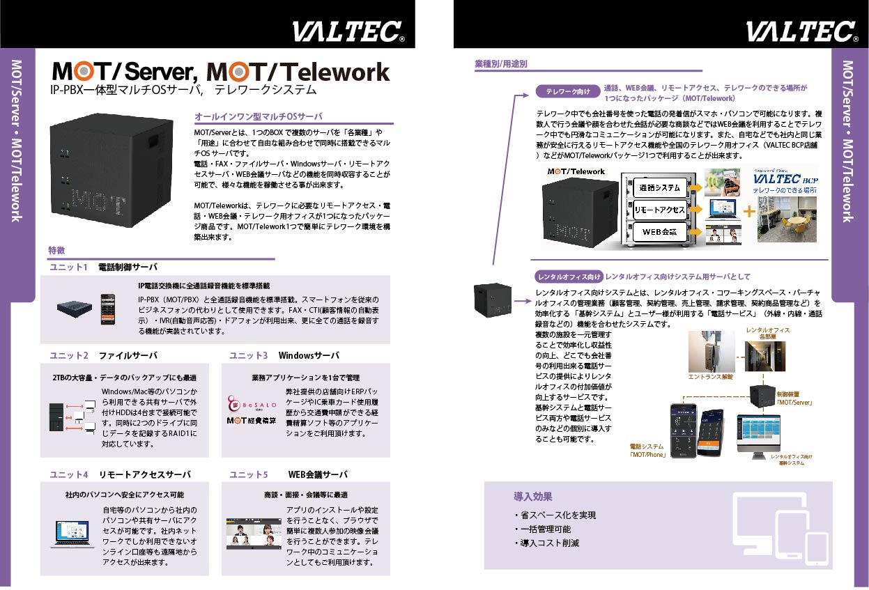 『MOT/Server,MOT/Telework』
