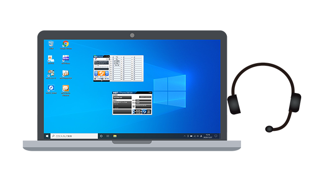 クラウドPBX「モッテル」で利用できるパソコン電話