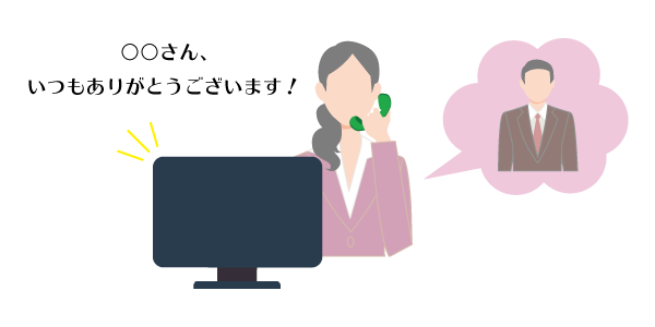 CTIを利用することで誰でも常連さんに気が付くイメージ