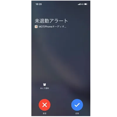 着信アラート