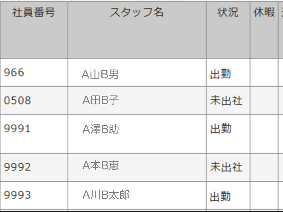 在籍状況入力