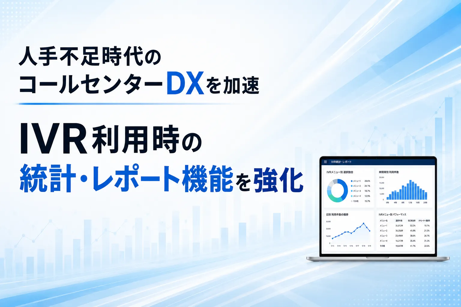 IVR利用時の統計・レポート機能を強化