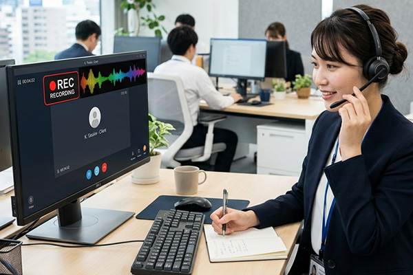 通話録音で、電話対応の記録を残す
