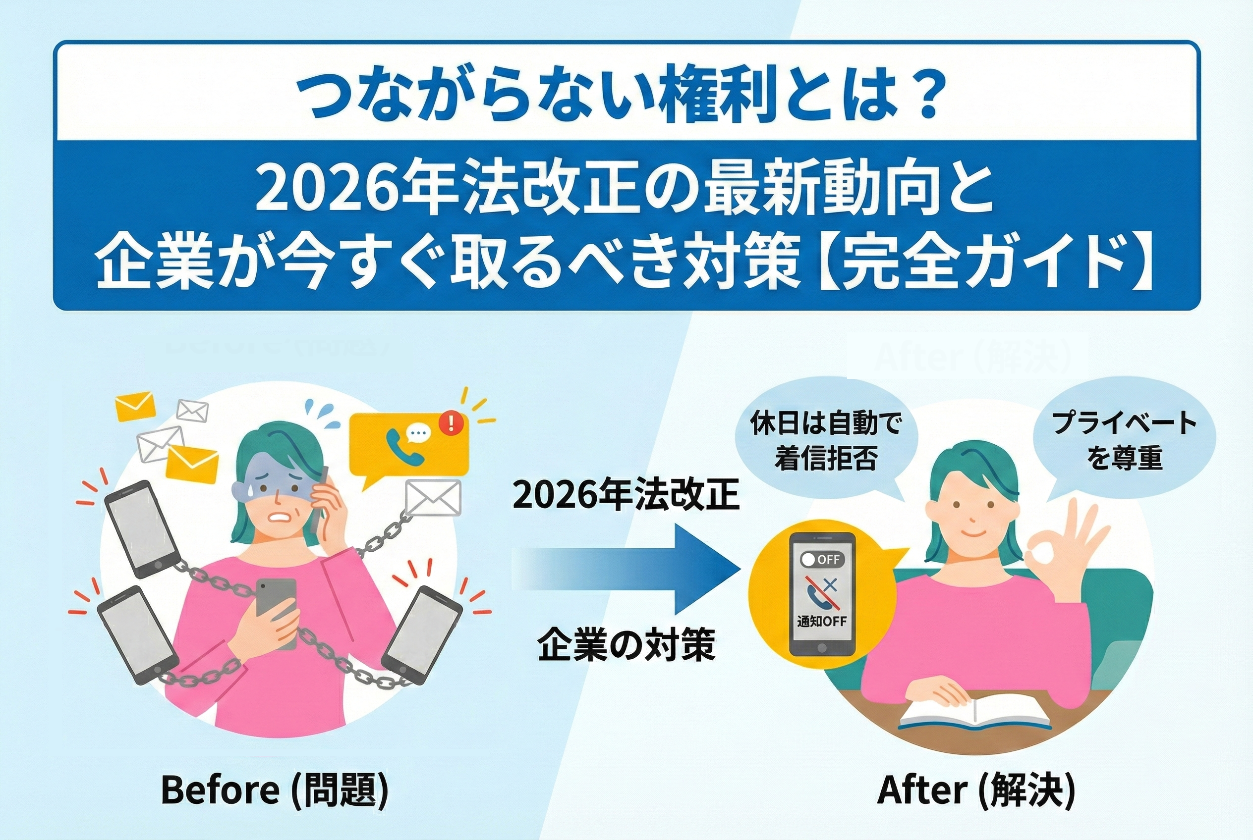 つながらない権利とは？2026年法改正と企業が今すぐ取るべき対策を徹底解説